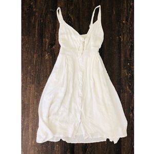 White tie keyhole dress
